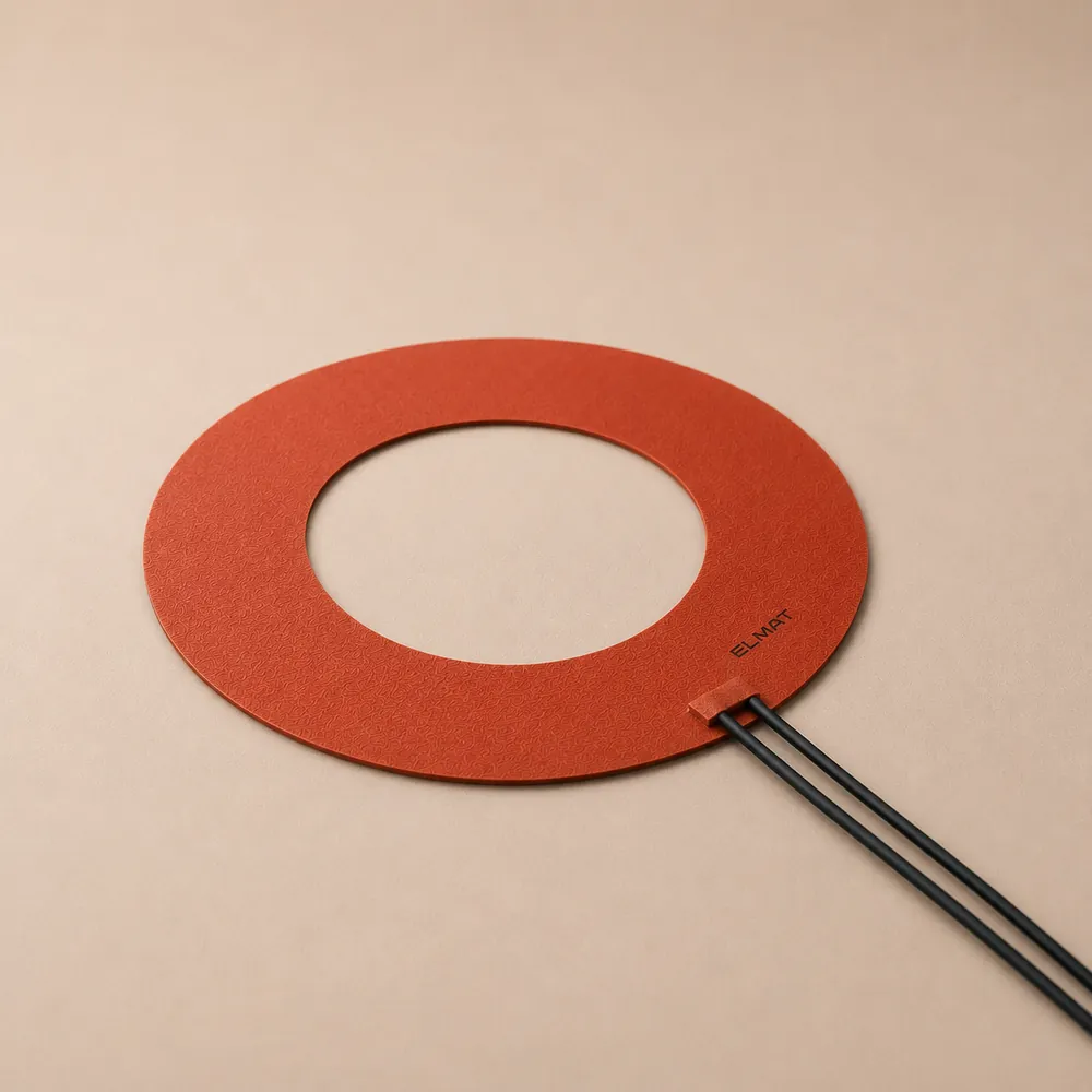 Ultra-thin ring-shaped silicone flexible heater for annular surfaces